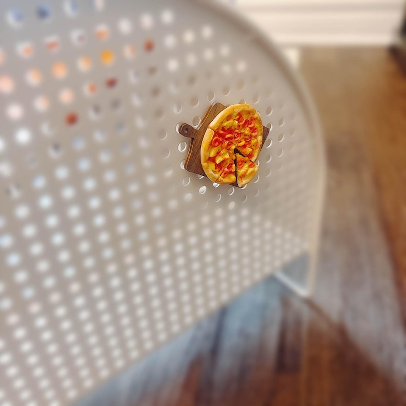 Handmade Pizza Magnet: Resin Clay Food Decor
