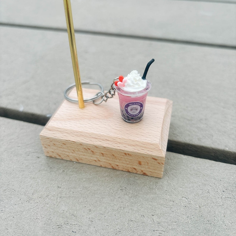 Strawberry Pink drink | Mini Drink Keychain