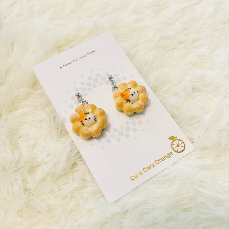 Mochi Cat Dangle Earrings | Cat Lovers Gift | Clay Jewelry