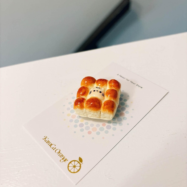 Handmade Bread Roll/ Dinner Roll Magnet: Food Decor