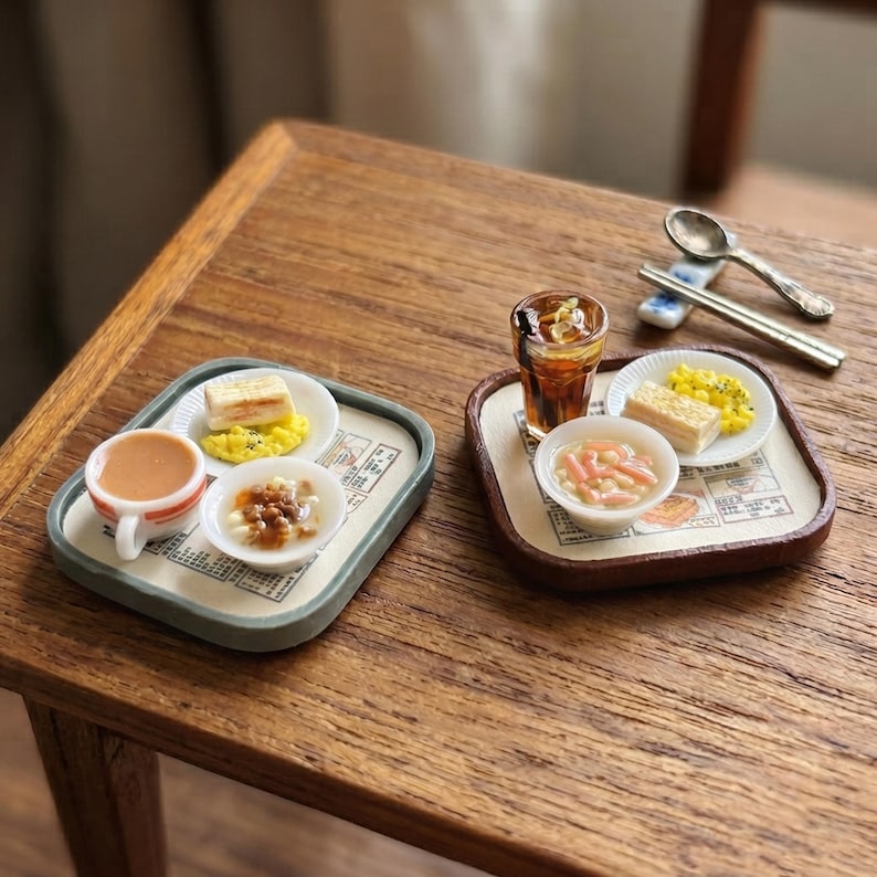 Handmade Hong Kong Meal Set magnets - Cha Chaan Teng
