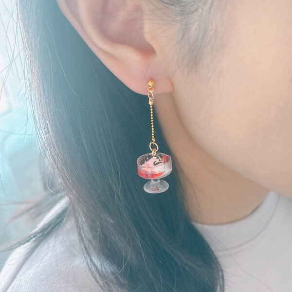 Strawberry cake and ice cream earrings - Image 6