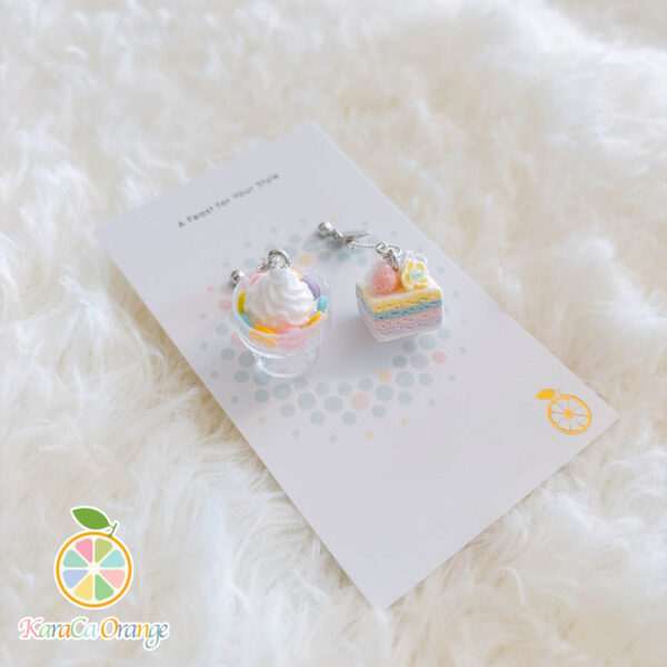 Strawberry cake and ice cream earrings - Image 11