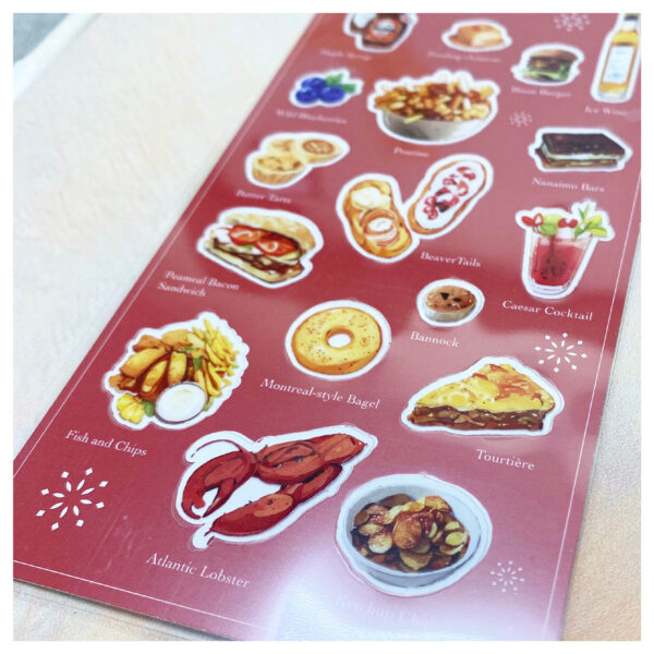 17 Famous Canadian Food | Clear sticker sheet - Image 3