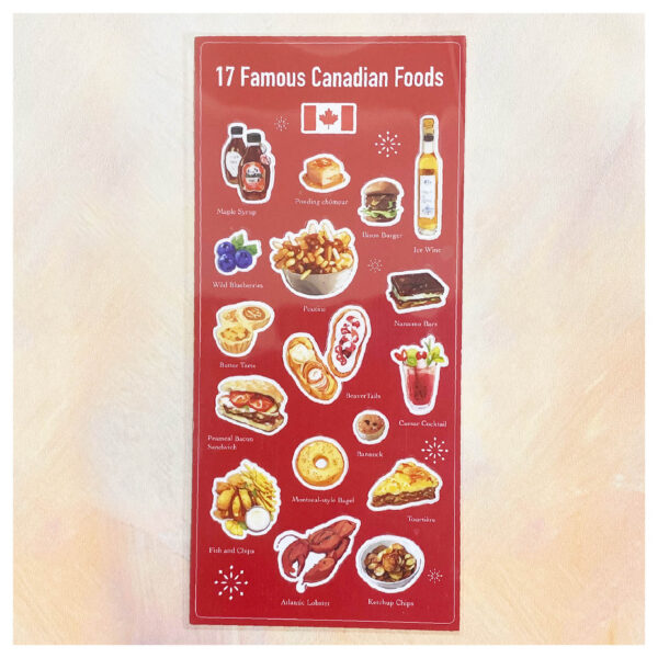 17 Famous Canadian Food | Clear sticker sheet - Image 5