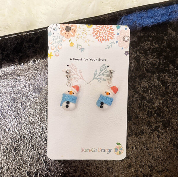 Snowman Earrings - Version A
