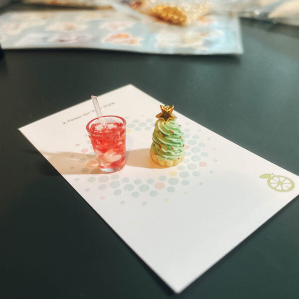 Christmas Tree Tart earrings - Image 4