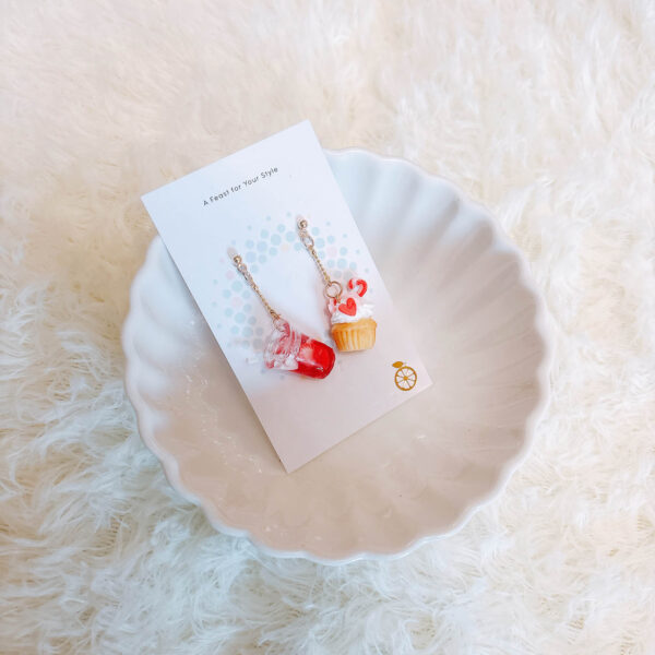 Christmas Cupcake Earrings - Image 2