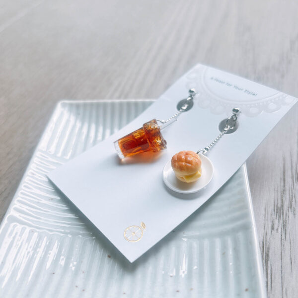 Hong Kong style earrings | Pineapple bun and Lemon tea earrings