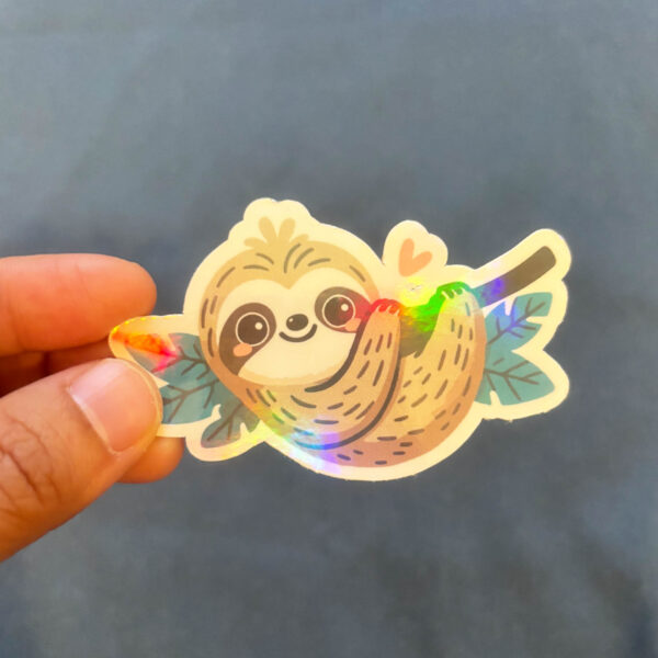 Cute sloth die-cut sticker - Image 2