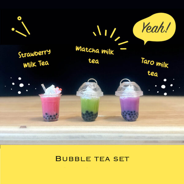 Bubble tea charm | Mini Drink Keychain - Image 2