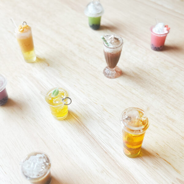 Bubble tea charm | Mini Drink Keychain