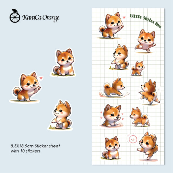 Shiba Inu sticker sheet
