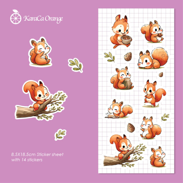 Squirrel sticker sheet